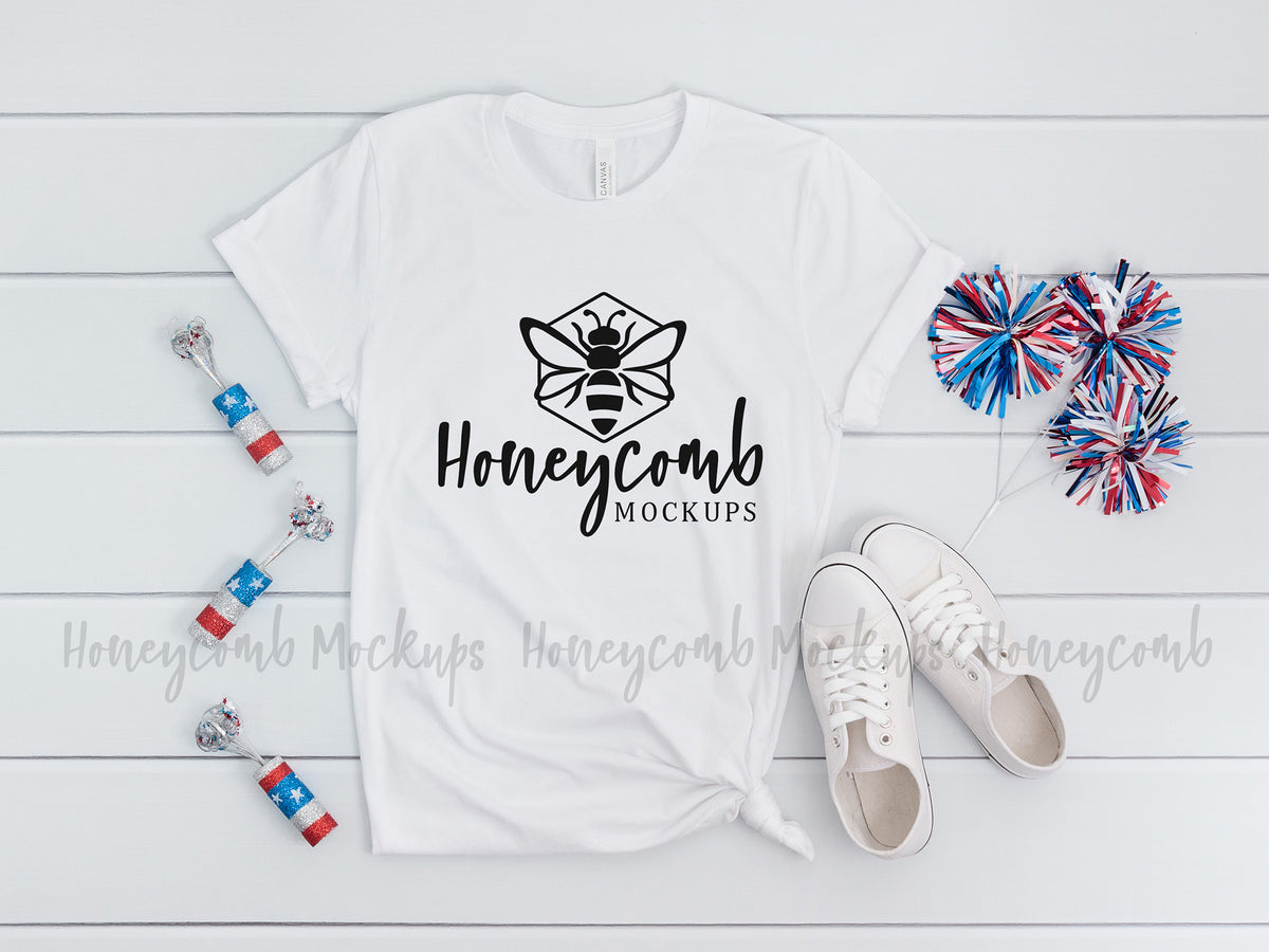 Bella Canvas 3001 T-Shirt | White | 4th of July | SKU2309