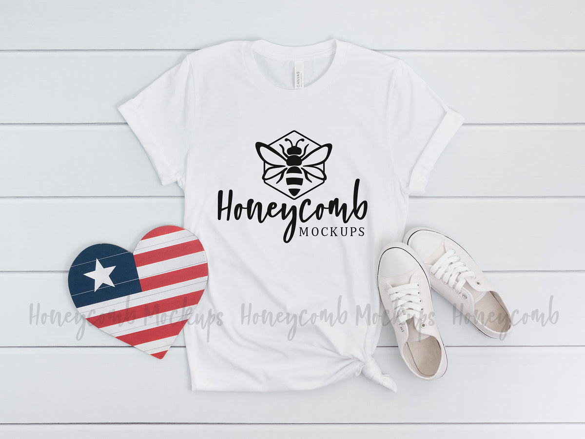 Bella Canvas 3001 T-Shirt | White | 4th of July | SKU2310