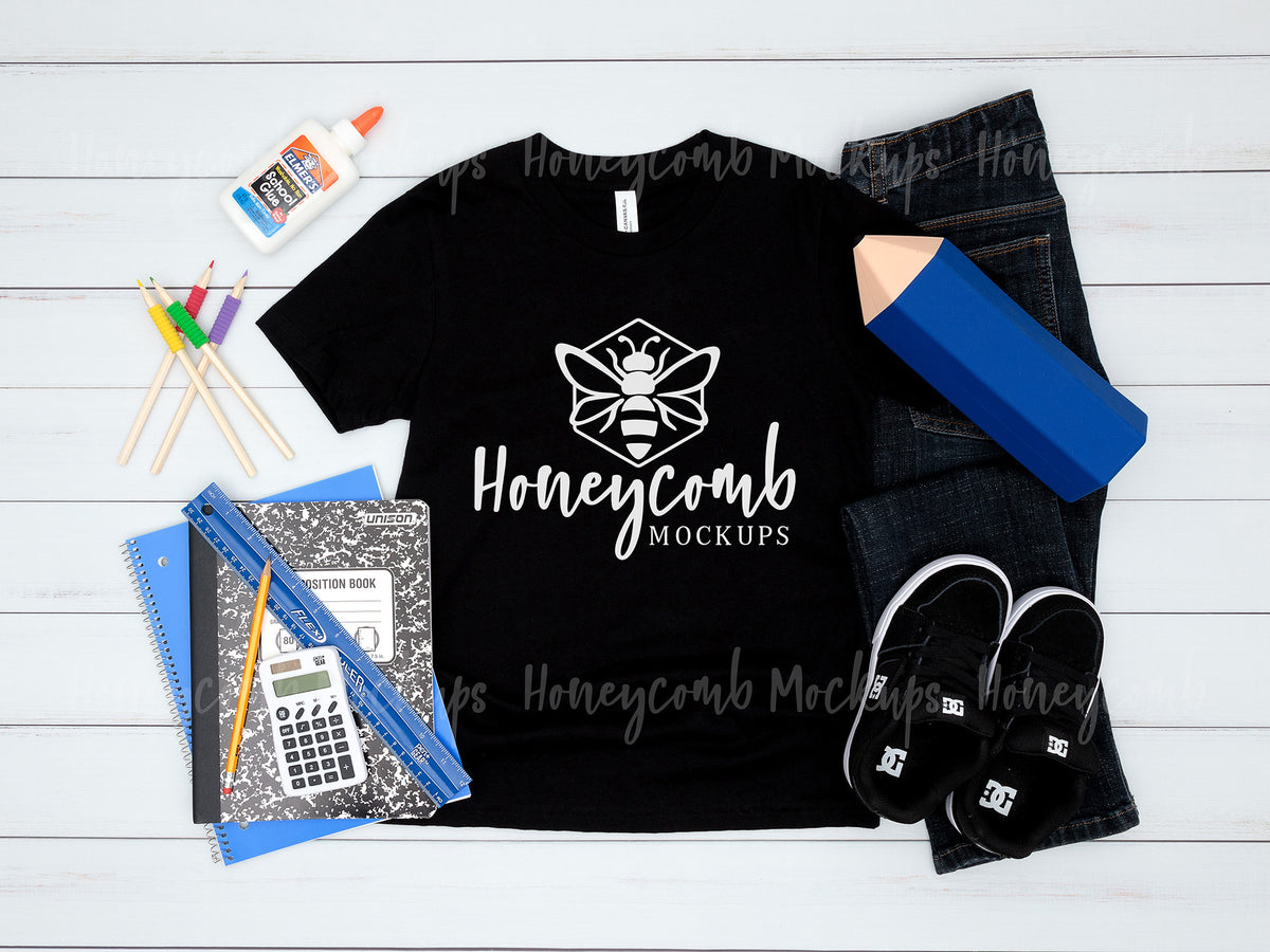 Bella Canvas 3001Y T-Shirt | Black | Youth Boy | SKU2412