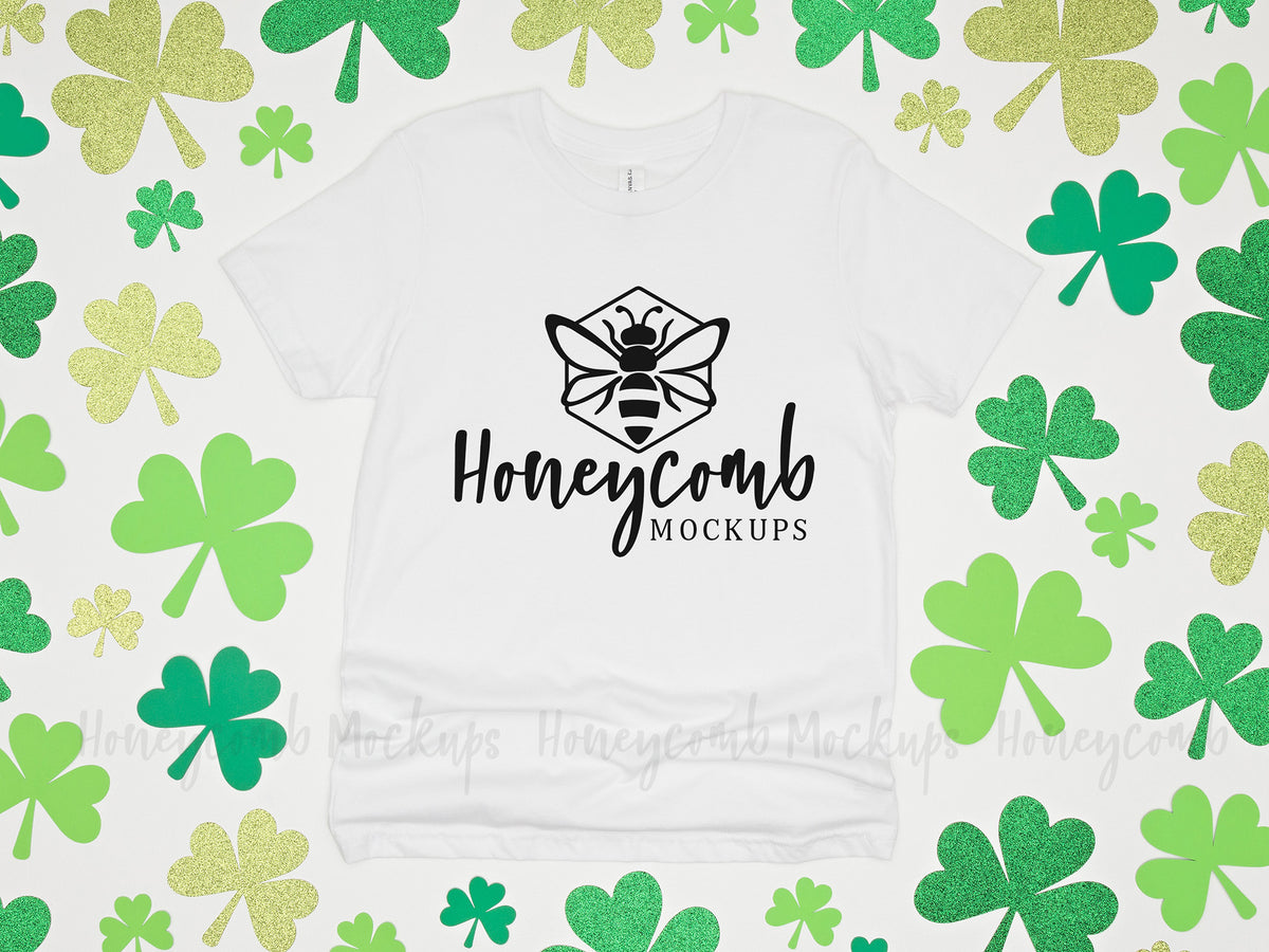 Bella Canvas 3001Y T-Shirt | White | St Patricks Day | SKU2076