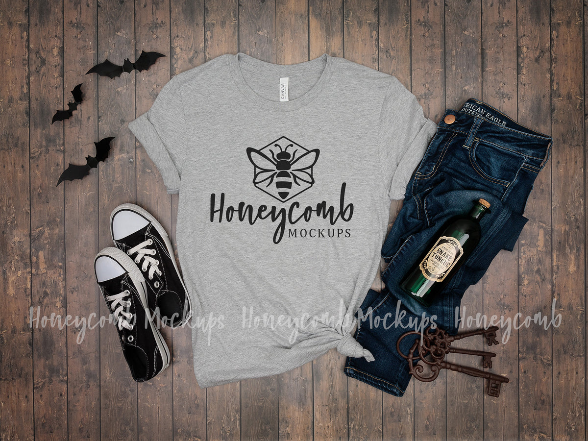 Bella Canvas 3001 T-Shirt | Athletic Heather | Halloween | SKU1937