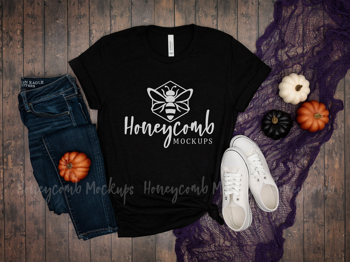 Bella Canvas 3001 T-Shirt | Heather Black | Halloween | SKU1947