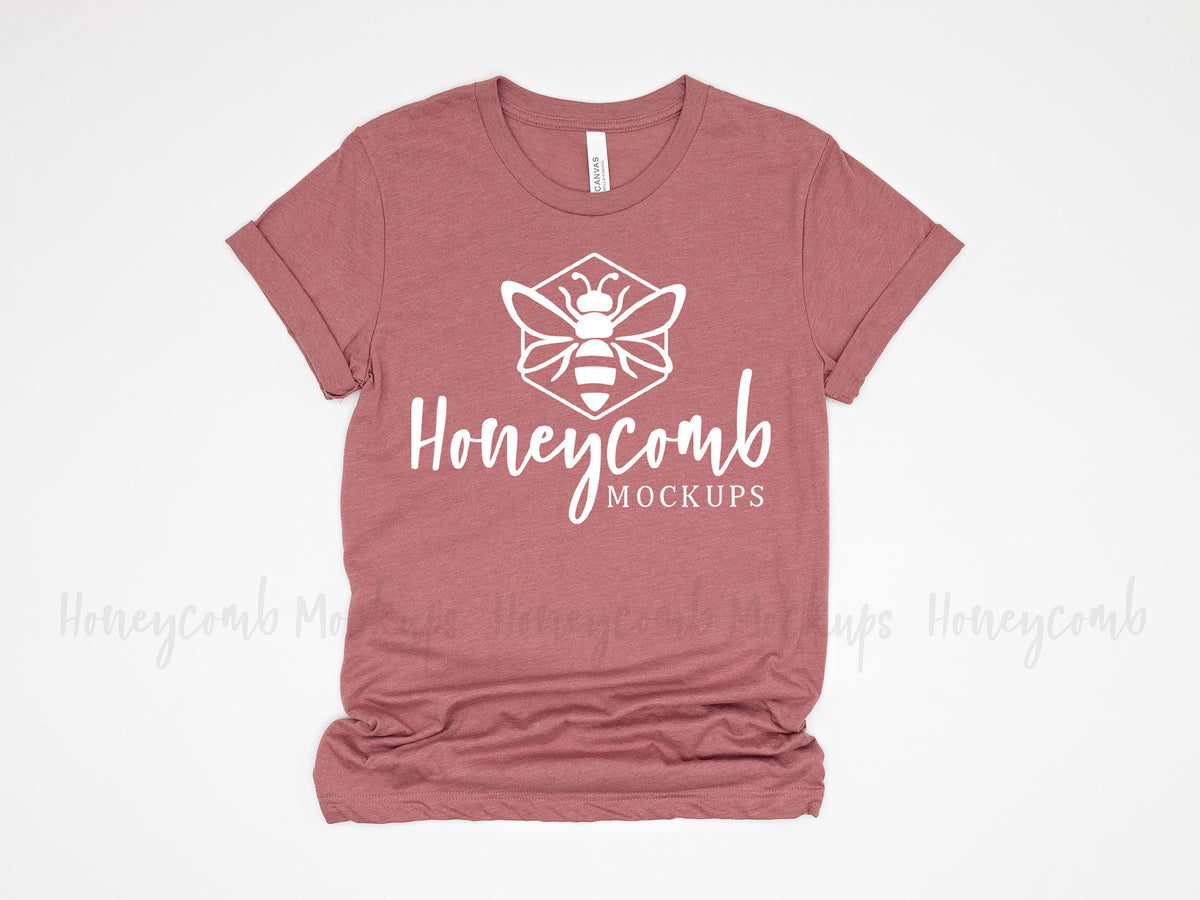 Bella Canvas 3001 T-Shirt | Heather Mauve | SKU2013