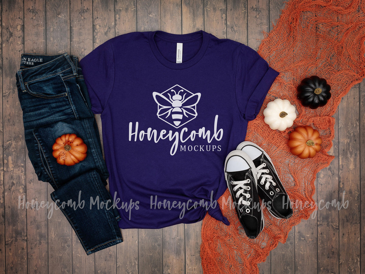 Bella Canvas 3001 T-Shirt | Purple | Halloween | SKU2228
