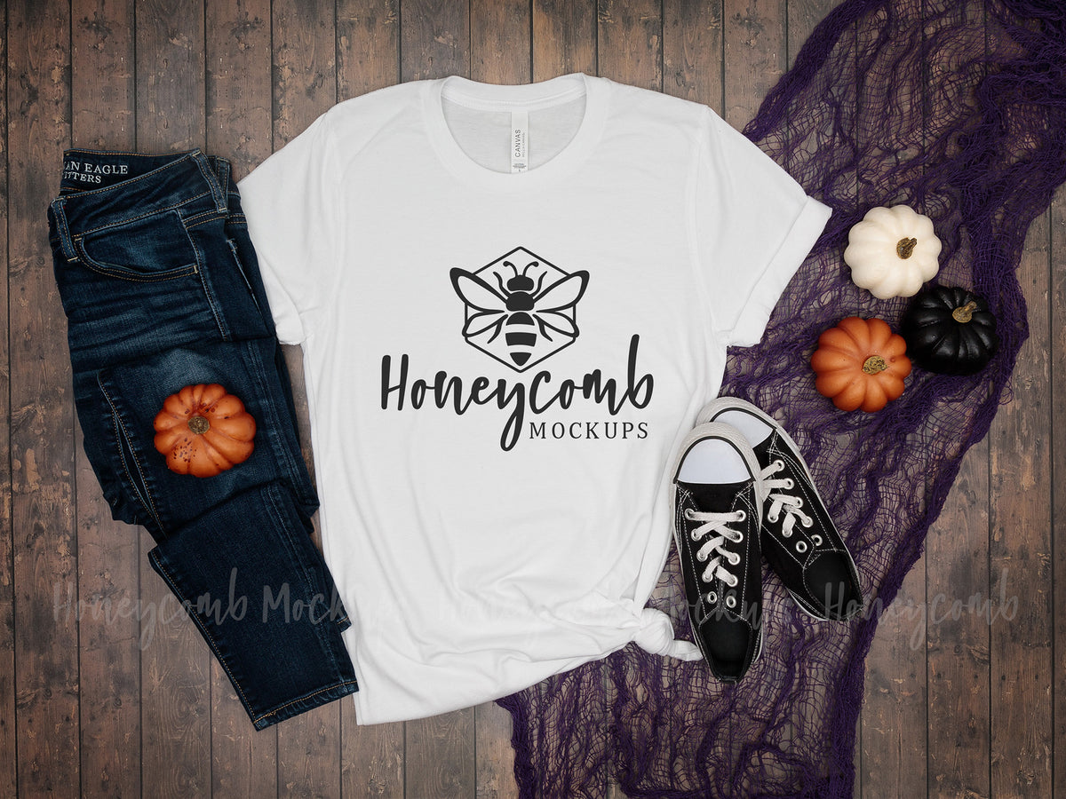 Bella Canvas 3001 T-Shirt | White | Halloween | SKU1949