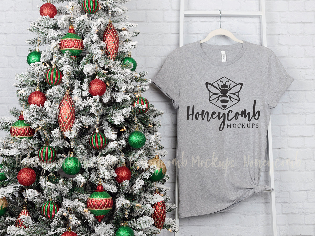 Bella Canvas 3001 T-Shirt | Athletic Heather | Christmas | SKU1864