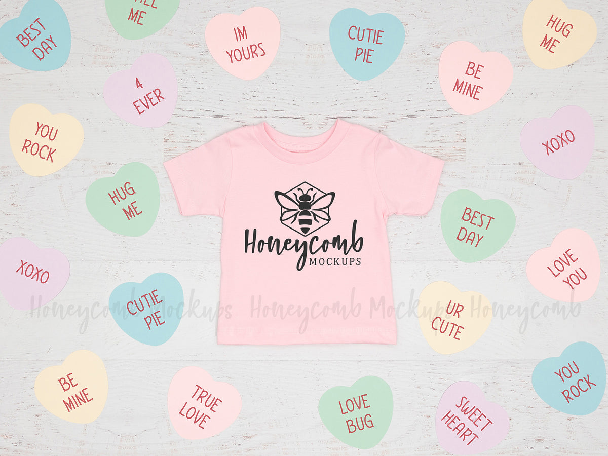 Bella Canvas 3001B T-Shirt | Pink | Valentines Day | SKU1416