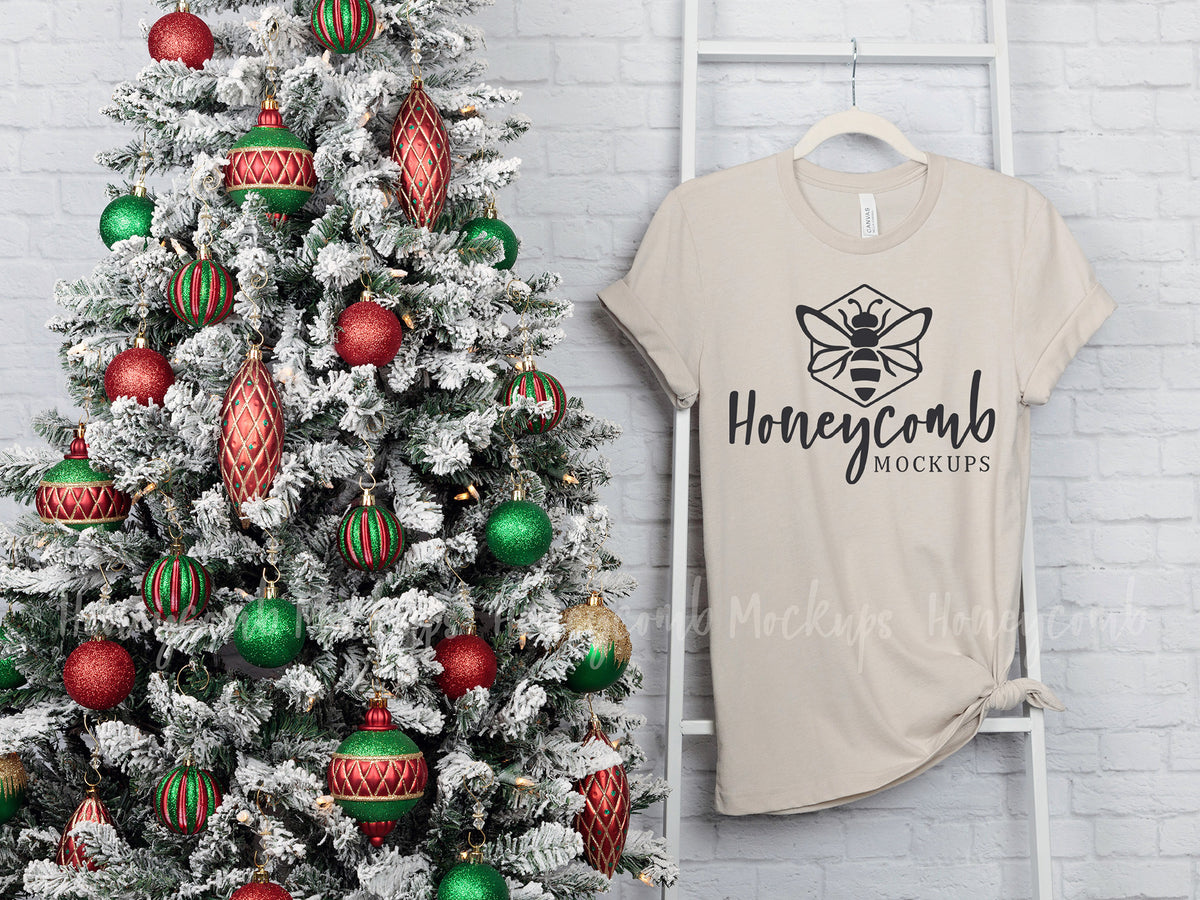 Bella Canvas 3001 T-Shirt | Heather Dust | Christmas | SKU2033