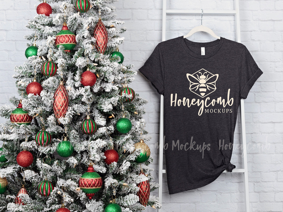 Bella Canvas 3001 T-Shirt | Dark Grey Heather | Christmas | SKU1869
