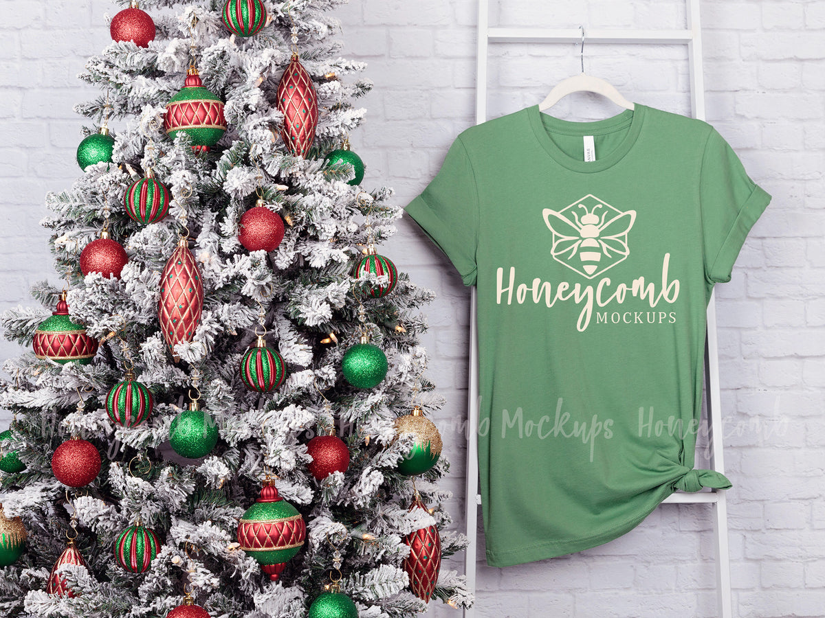 Bella Canvas 3001 T-Shirt | Leaf | Christmas | SKU1872