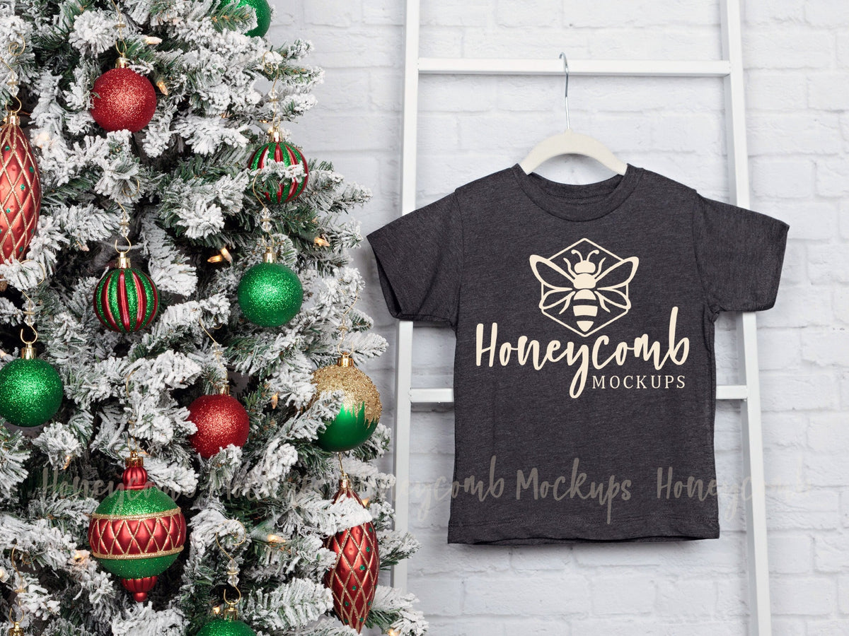 Bella Canvas 3001T T-Shirt | Dark Grey Heather | Christmas | SKU1879