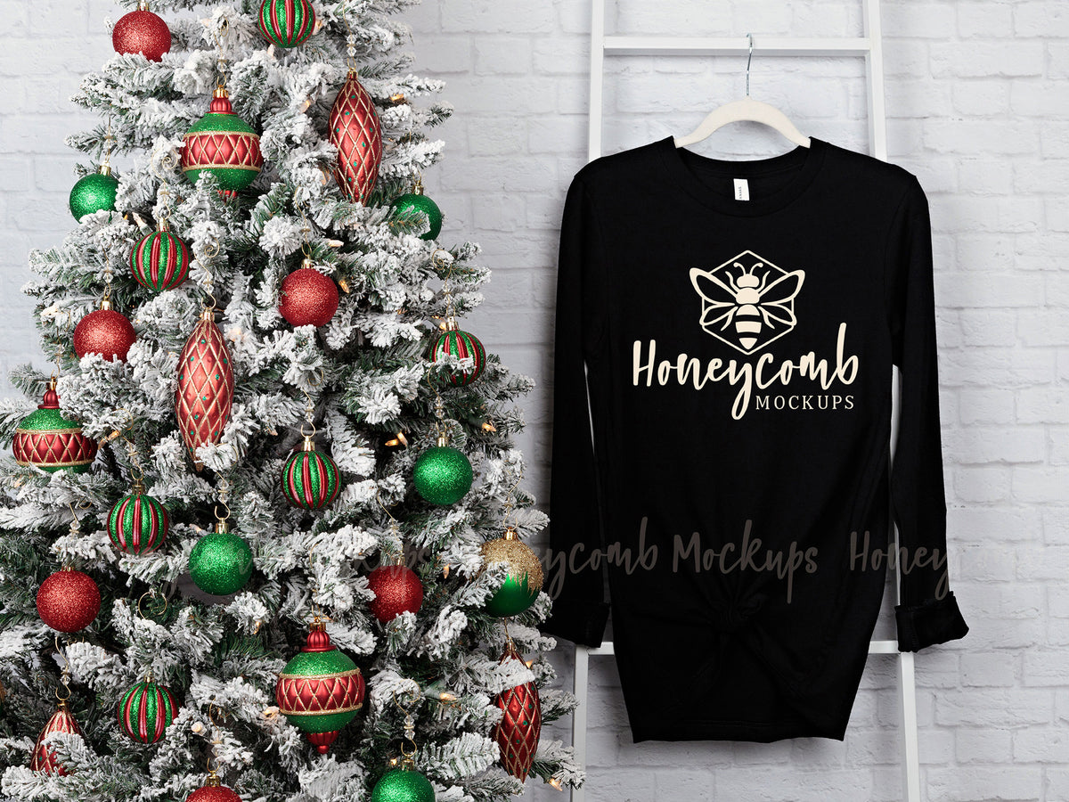 Bella Canvas 3501 Long Sleeve | Black | Christmas | SKU1888