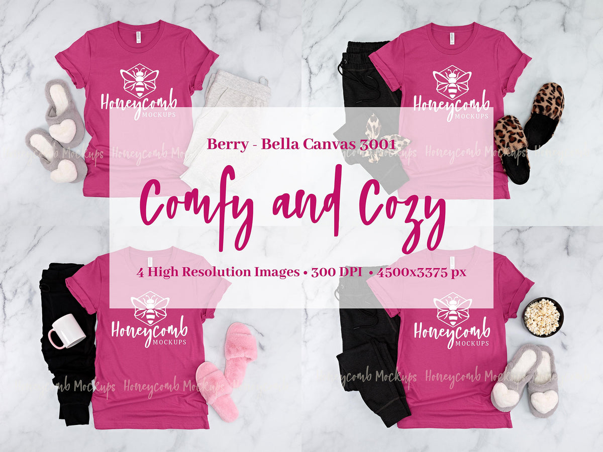 Bella Canvas 3001 T-Shirt | Berry | Comfy and Cozy Bundle | SKU1603