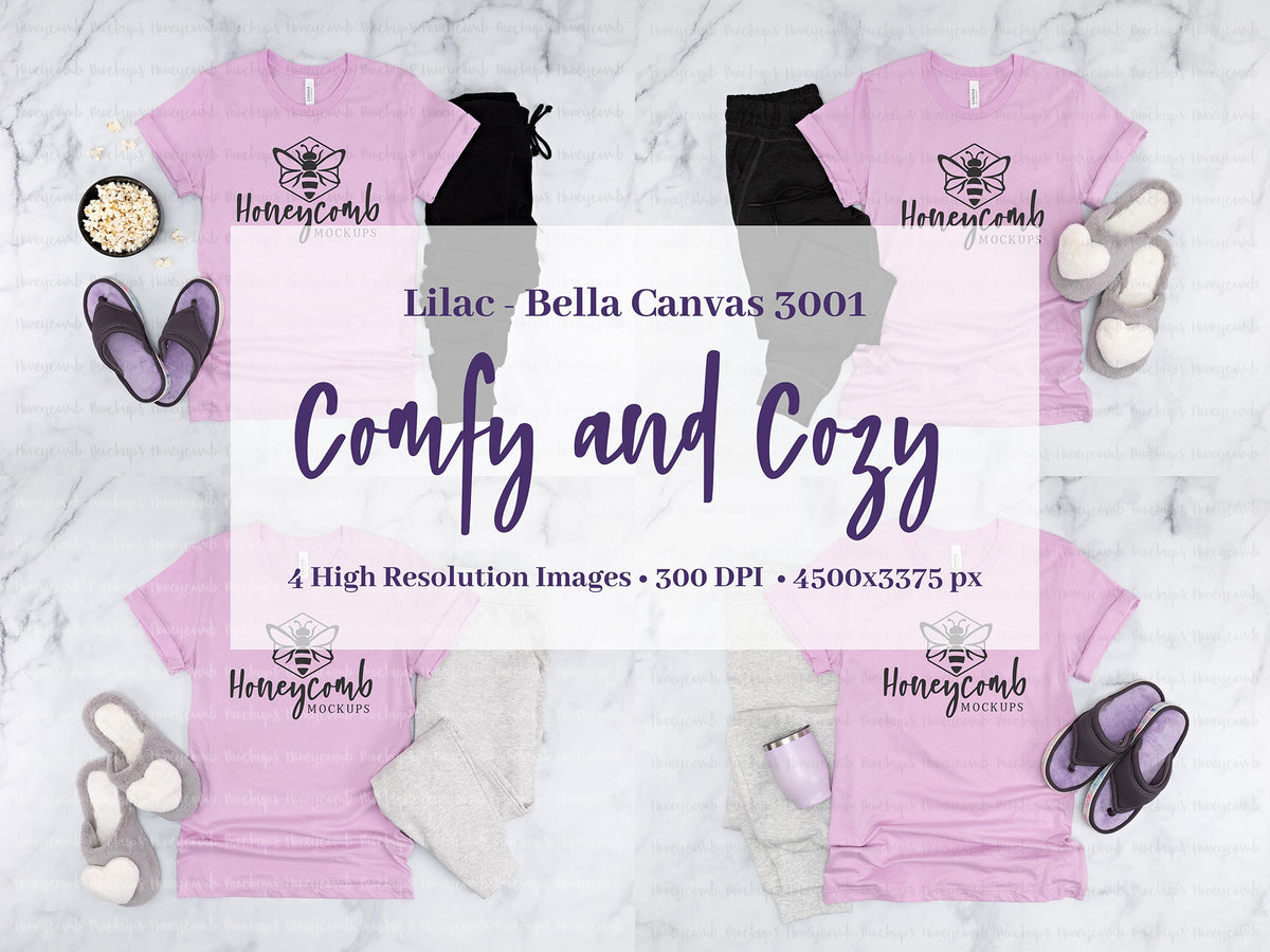 Bella Canvas 3001 T-Shirt | Lilac | Comfy and Cozy Bundle | SKU1611