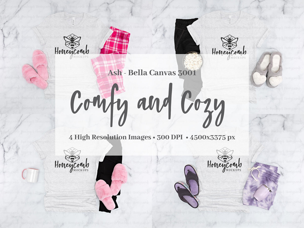 Bella Canvas 3001 T-Shirt | Ash | Comfy and Cozy Bundle | SKU1601