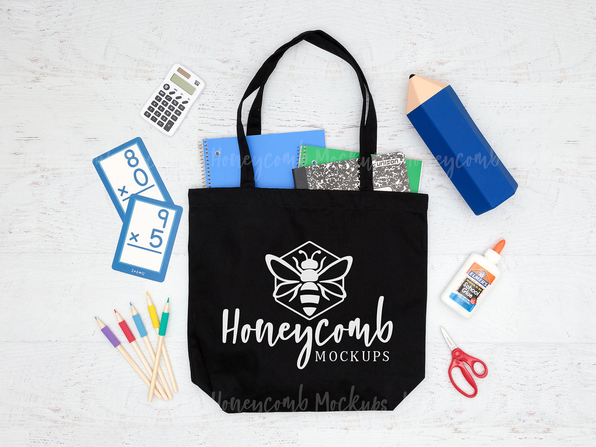 EC8000 Canvas Tote Bag | Black | School/Teacher | SKU2447