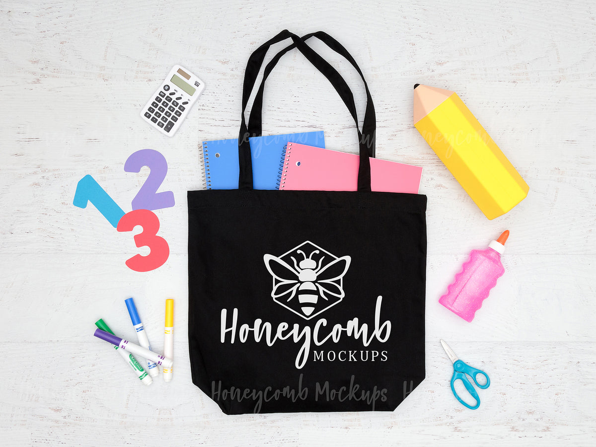 EC8000 Canvas Tote Bag | Black | School/Teacher | SKU2446