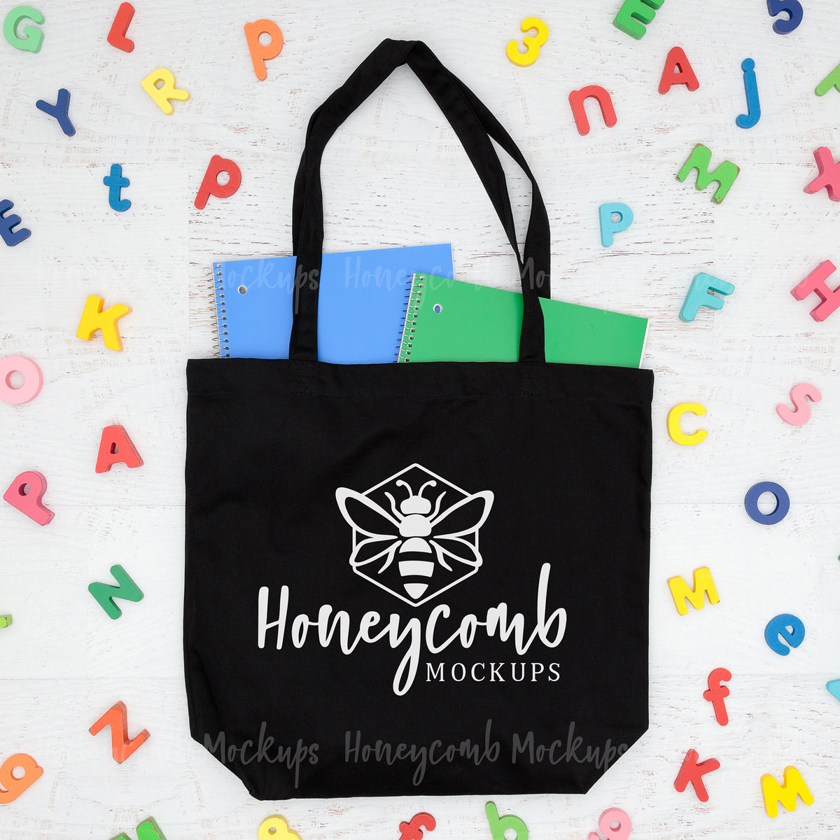 EC8000 Canvas Tote Bag | Black | School/Teacher | SKU2445