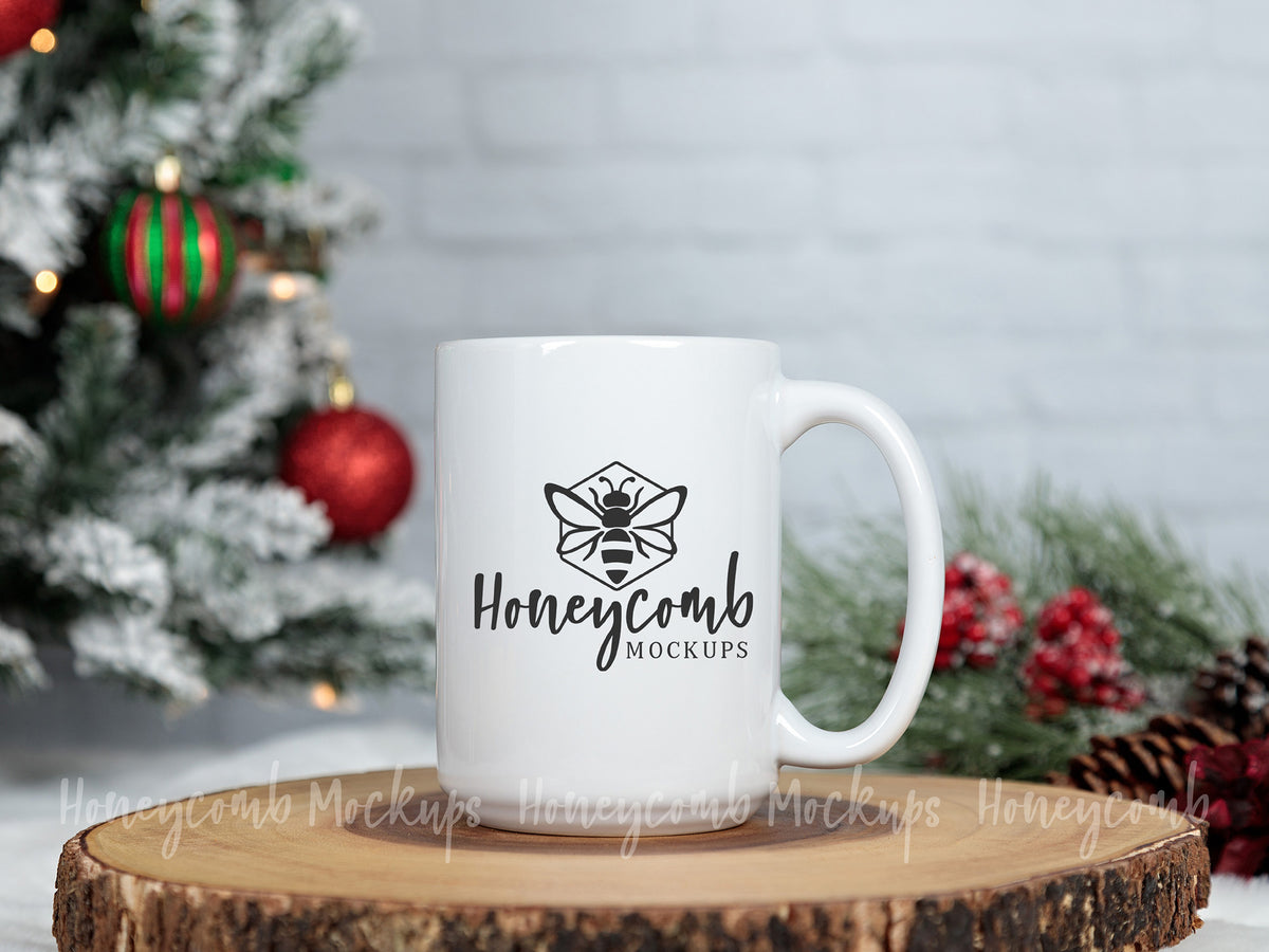 15 Ounce Mug | White | Christmas | SKU1786
