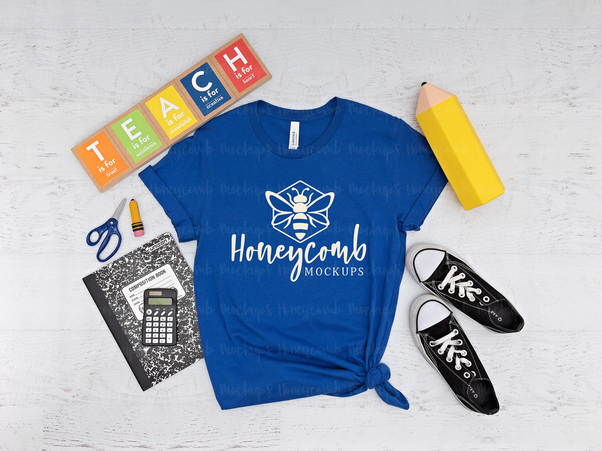 Bella Canvas 3001 T-Shirt | True Royal | Teacher | SKU1261