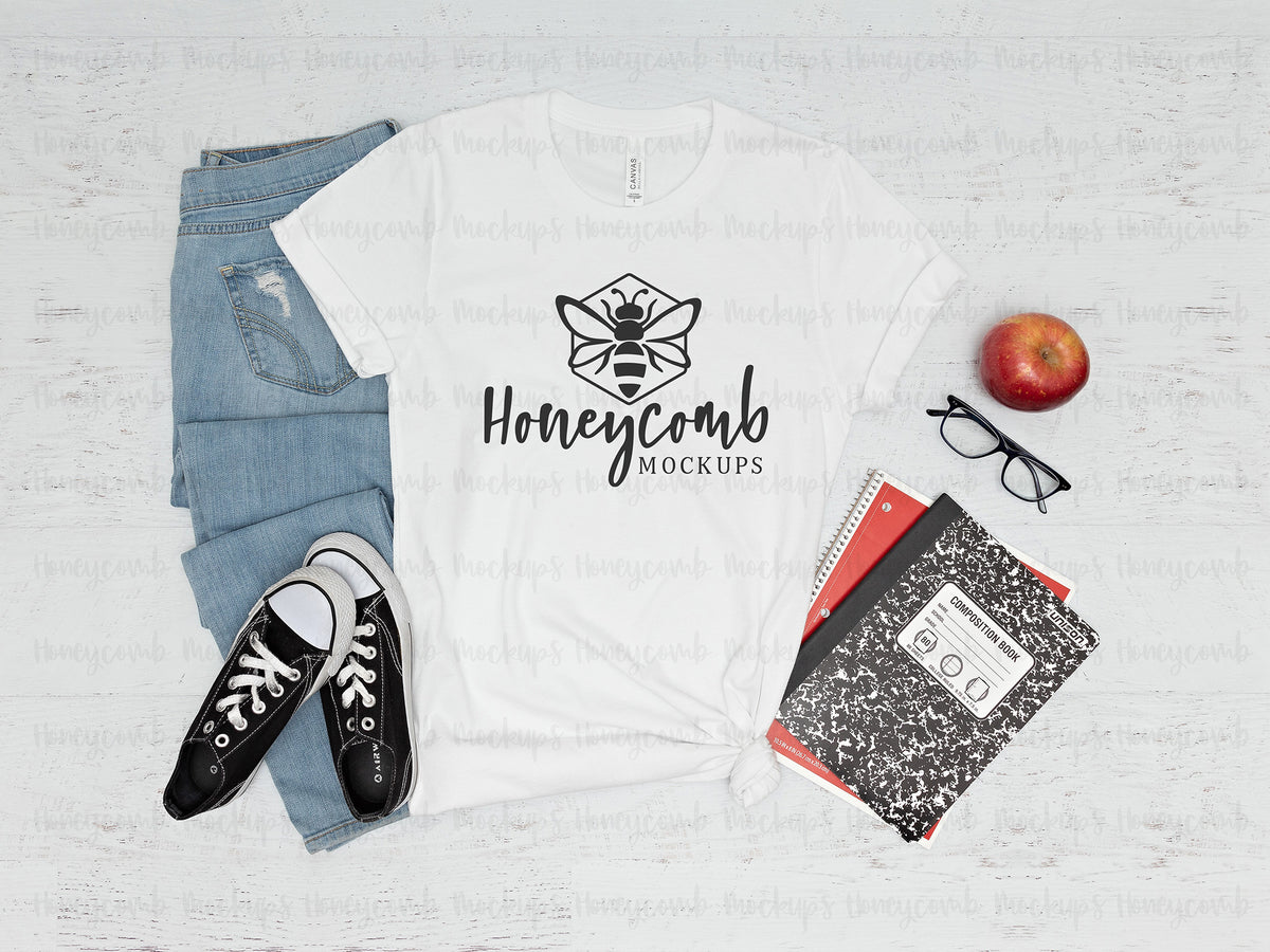 Bella Canvas 3001 T-Shirt | White | Teacher | SKU1265