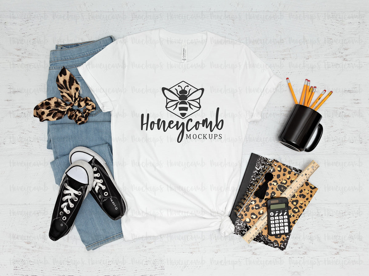 Bella Canvas 3001 T-Shirt | White | Teacher | SKU1267