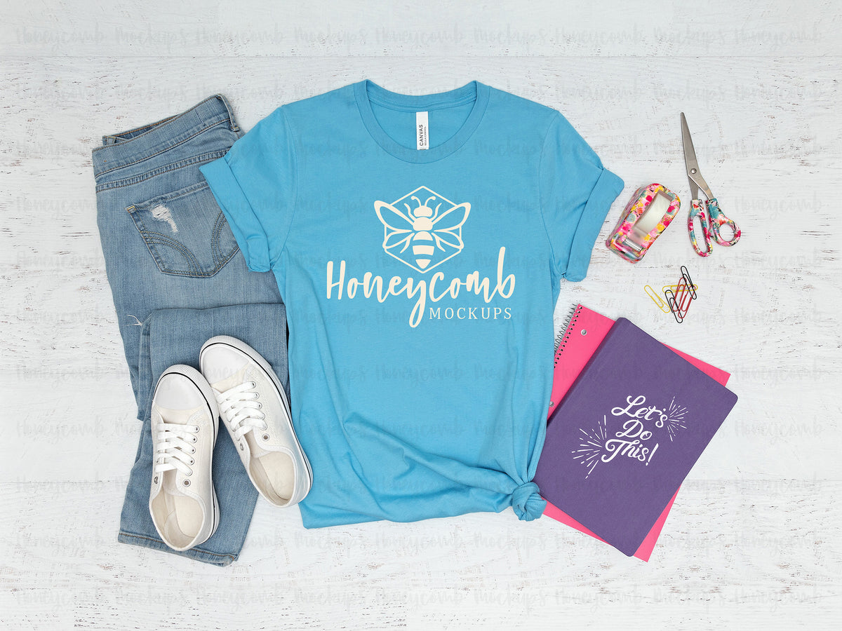 Bella Canvas 3001 T-Shirt | Ocean Blue | Teacher | SKU1256