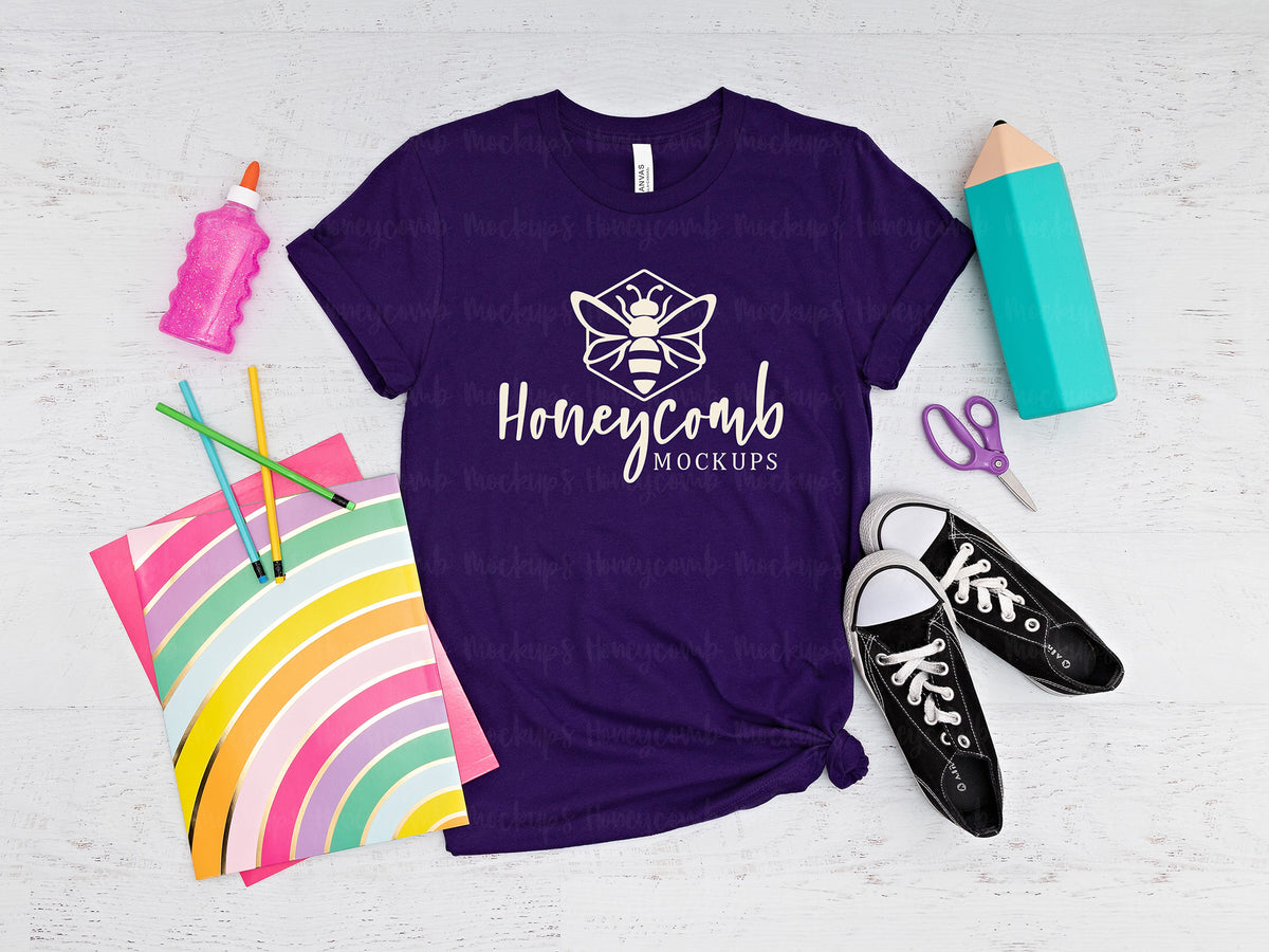 Bella Canvas 3001 T-Shirt | Purple | Teacher | SKU1257