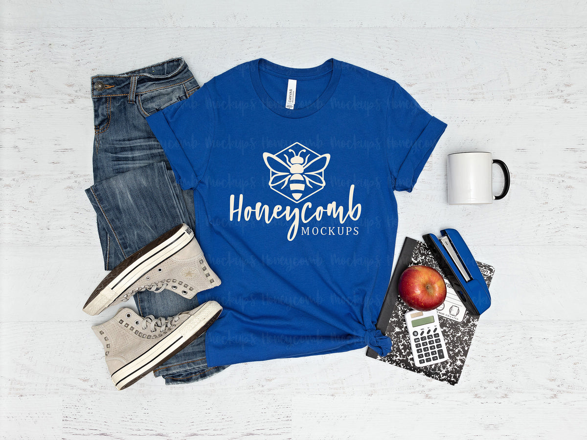 Bella Canvas 3001 T-Shirt | True Royal | Teacher | SKU1264