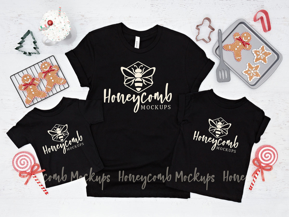 Bella Canvas 3001B, 3001, 3001T | Black | Christmas | Mommy and Me |  Cookie Crew | SKU1509