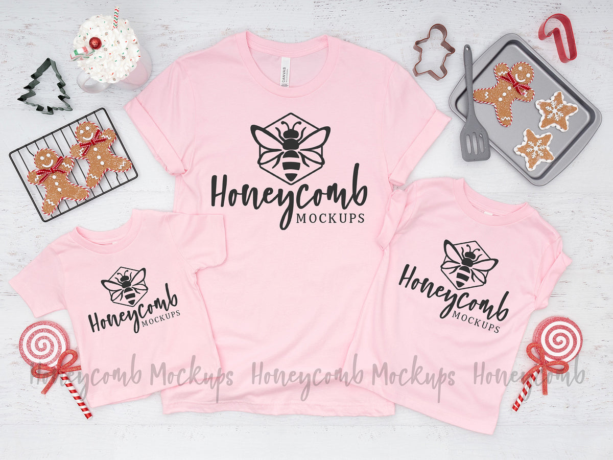 Bella Canvas 3001B, 3001, 3001T | Pink | Christmas | Mommy and Me |  Cookie Crew | SKU1510