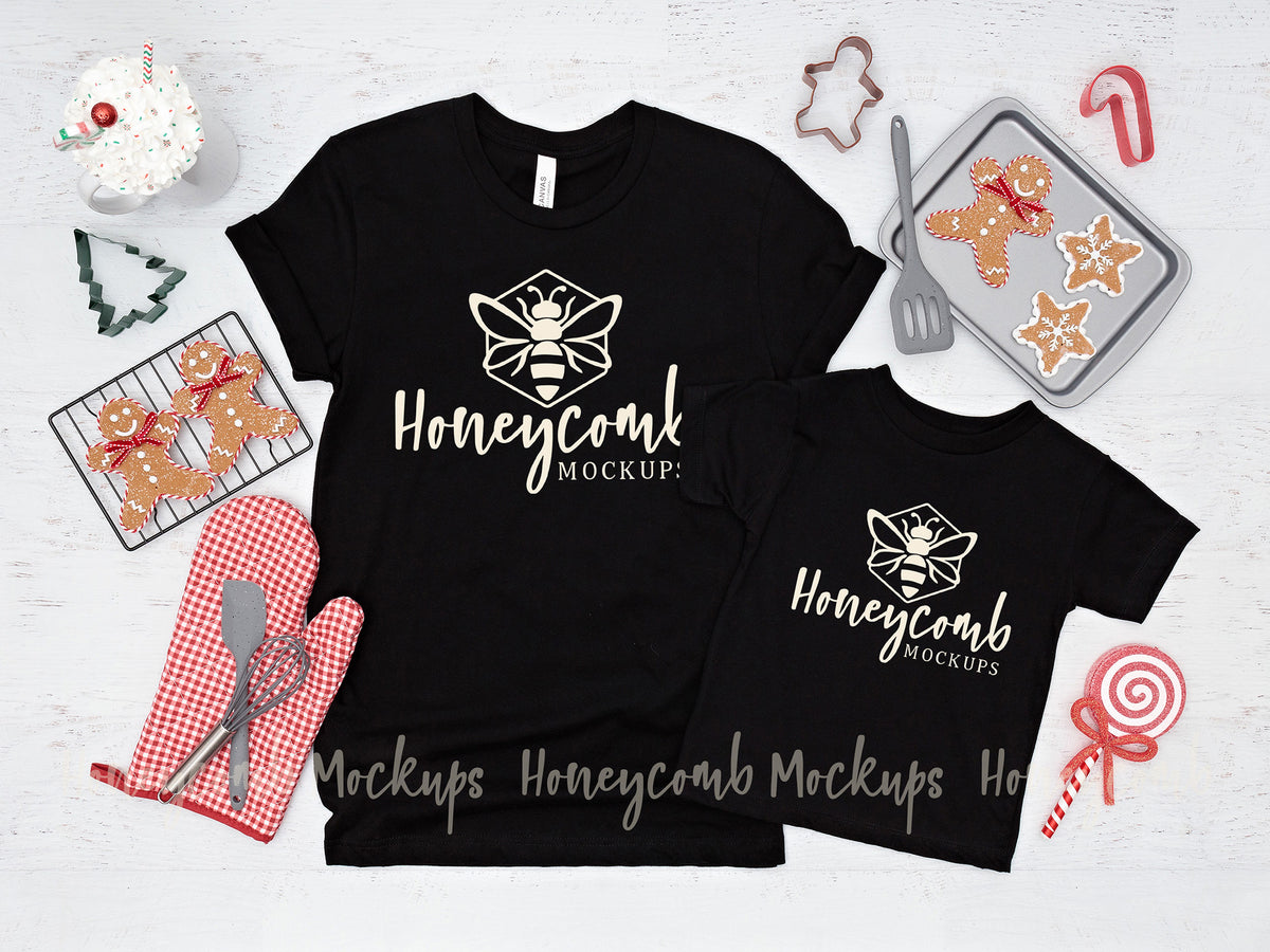 Bella Canvas 3001T and 3001 | Black | Christmas | Mommy and Me |  Cookie Crew | SKU1518