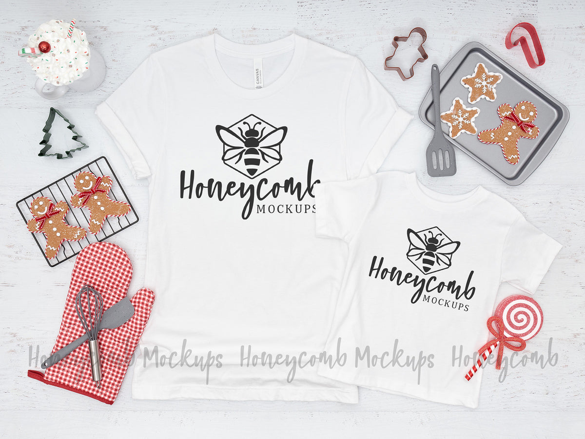 Bella Canvas 3001T and 3001 | White | Christmas | Mommy and Me |  Cookie Crew |SKU1520