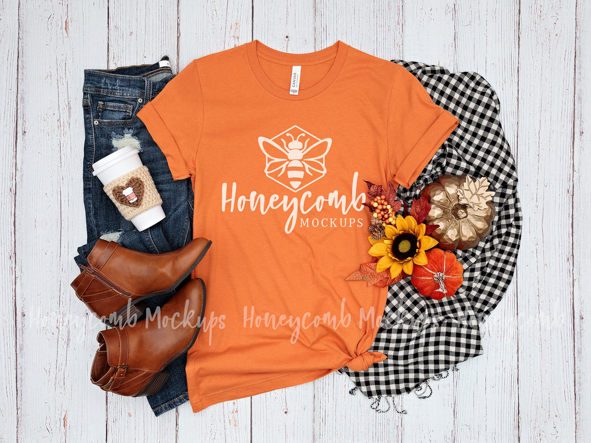 Bella Canvas 3001 T-Shirt | Burnt Orange | Fall | SKU1212
