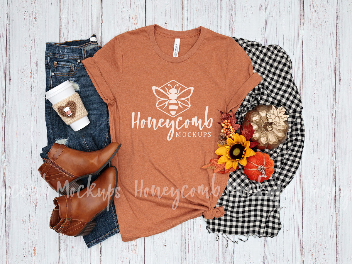 Bella Canvas 3001 T-Shirt | Heather Autumn | Fall | SKU1215