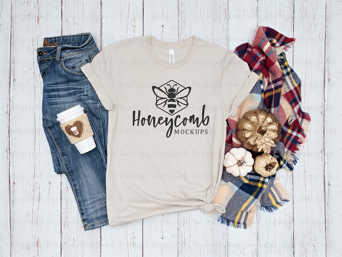 Bella Canvas 3001 T-Shirt | Heather Dust | Fall | SKU1219
