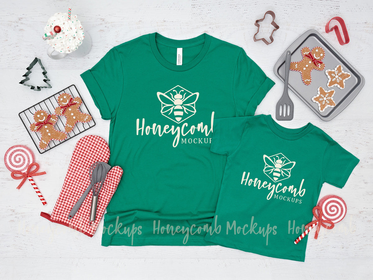 Bella Canvas 3001T and 3001 | Kelly | Christmas | Mommy and Me |  Cookie Crew | SKU1521