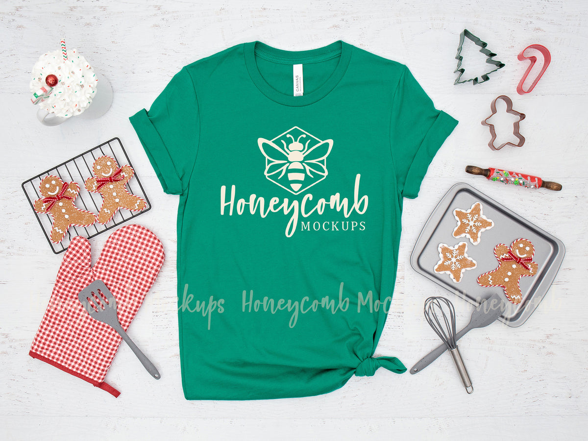 Bella Canvas 3001 T-Shirt | Kelly | Christmas | Cookie Crew | SKU1494