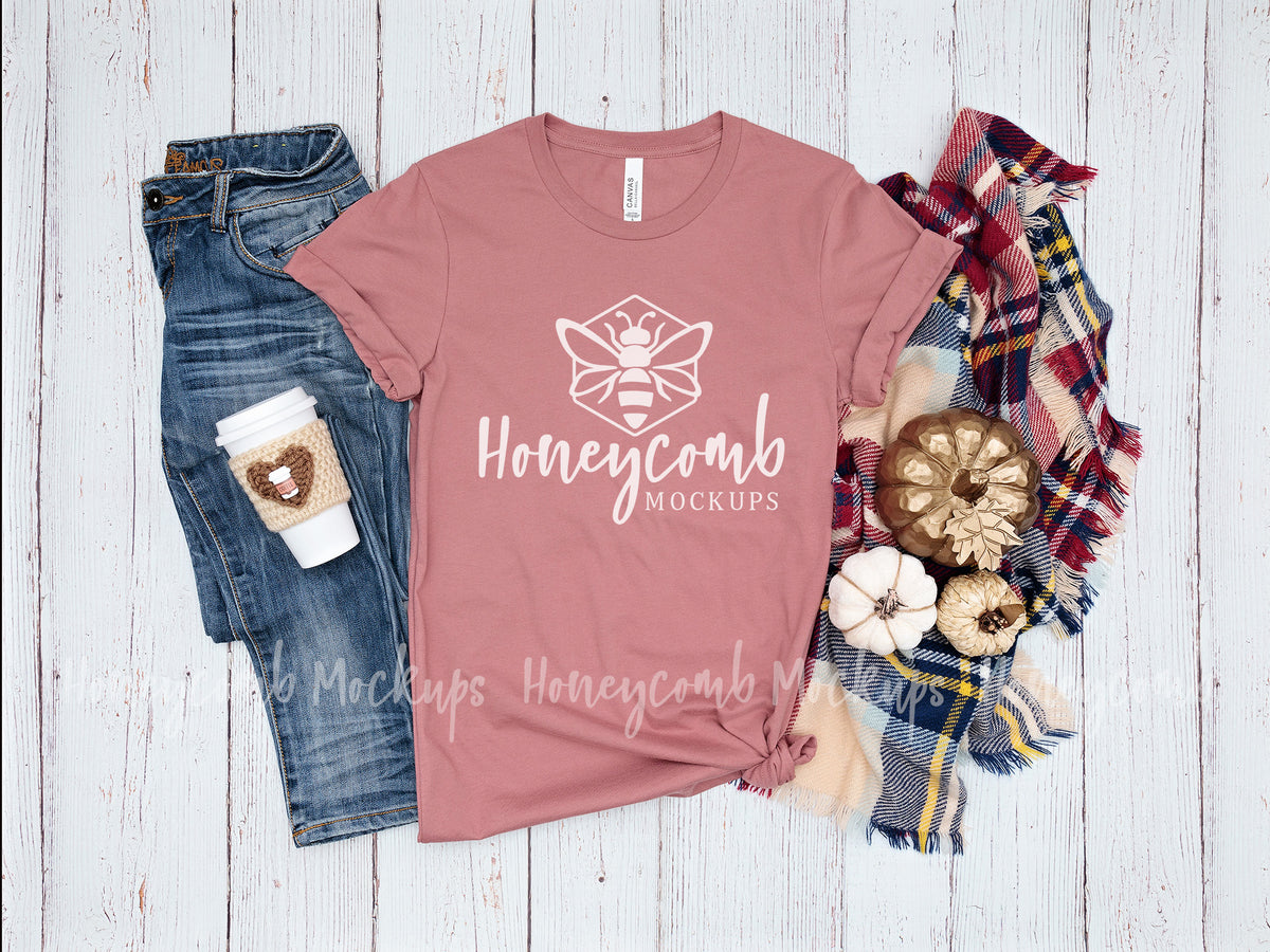 Bella Canvas 3001 T-Shirt | Mauve | Fall | SKU1223