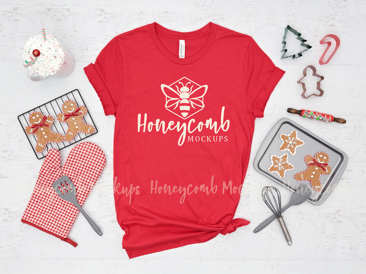 Bella Canvas 3001 T-Shirt | Red | Christmas | Cookie Crew | SKU1495