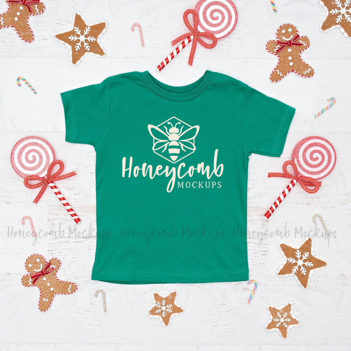 Bella Canvas 3001T T-Shirt | Kelly | Christmas | Cookie Crew | SKU1499