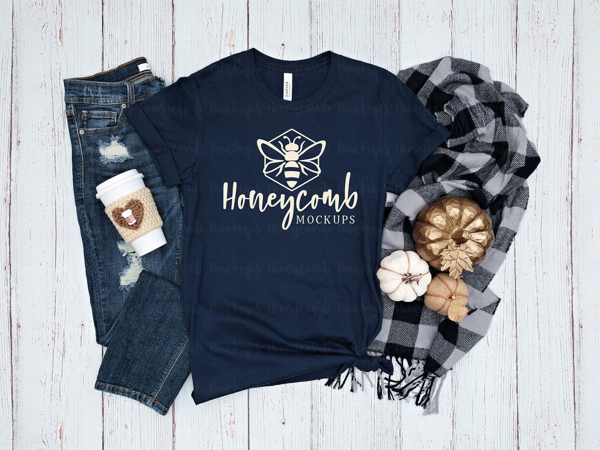 Bella Canvas 3001 T-Shirt | Navy | Fall | SKU1225