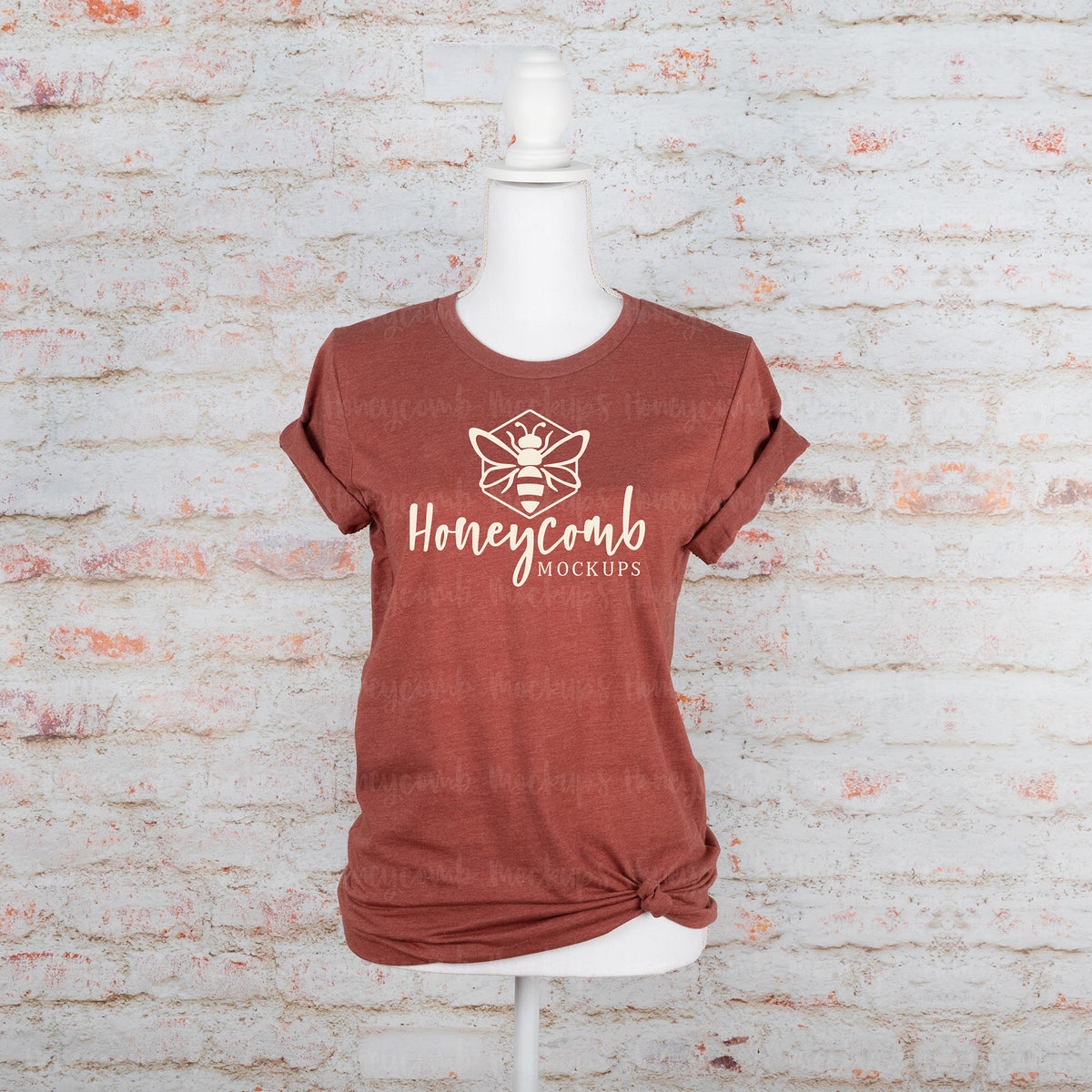 Bella Canvas 3001 T-Shirt | Heather Clay | Mannequin | SKU1356