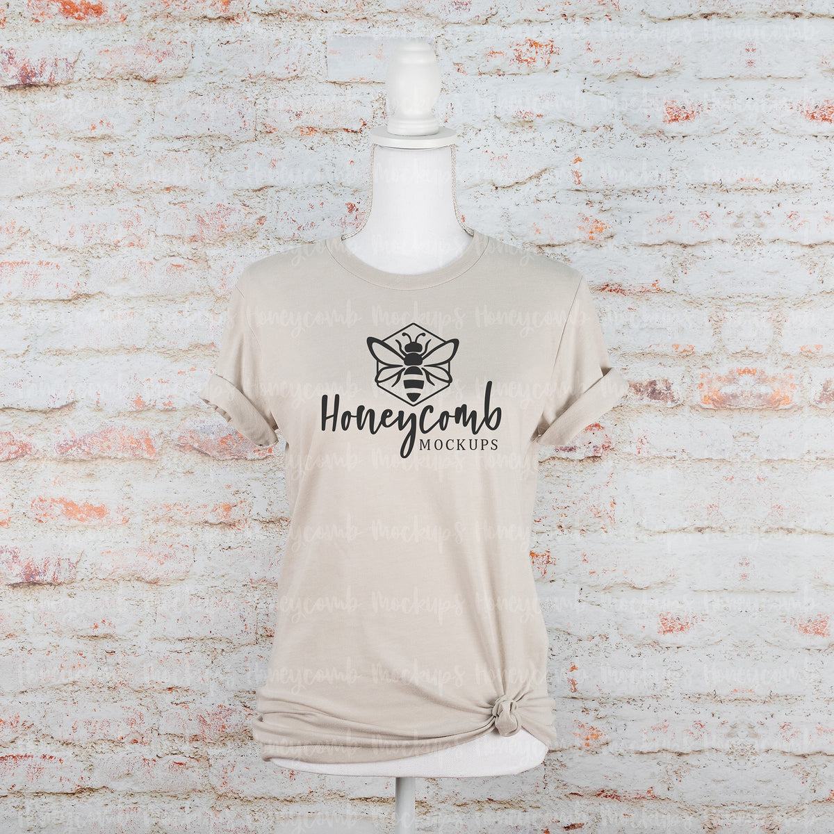 Bella Canvas 3001 T-Shirt | Heather Dust | Mannequin | SKU1360