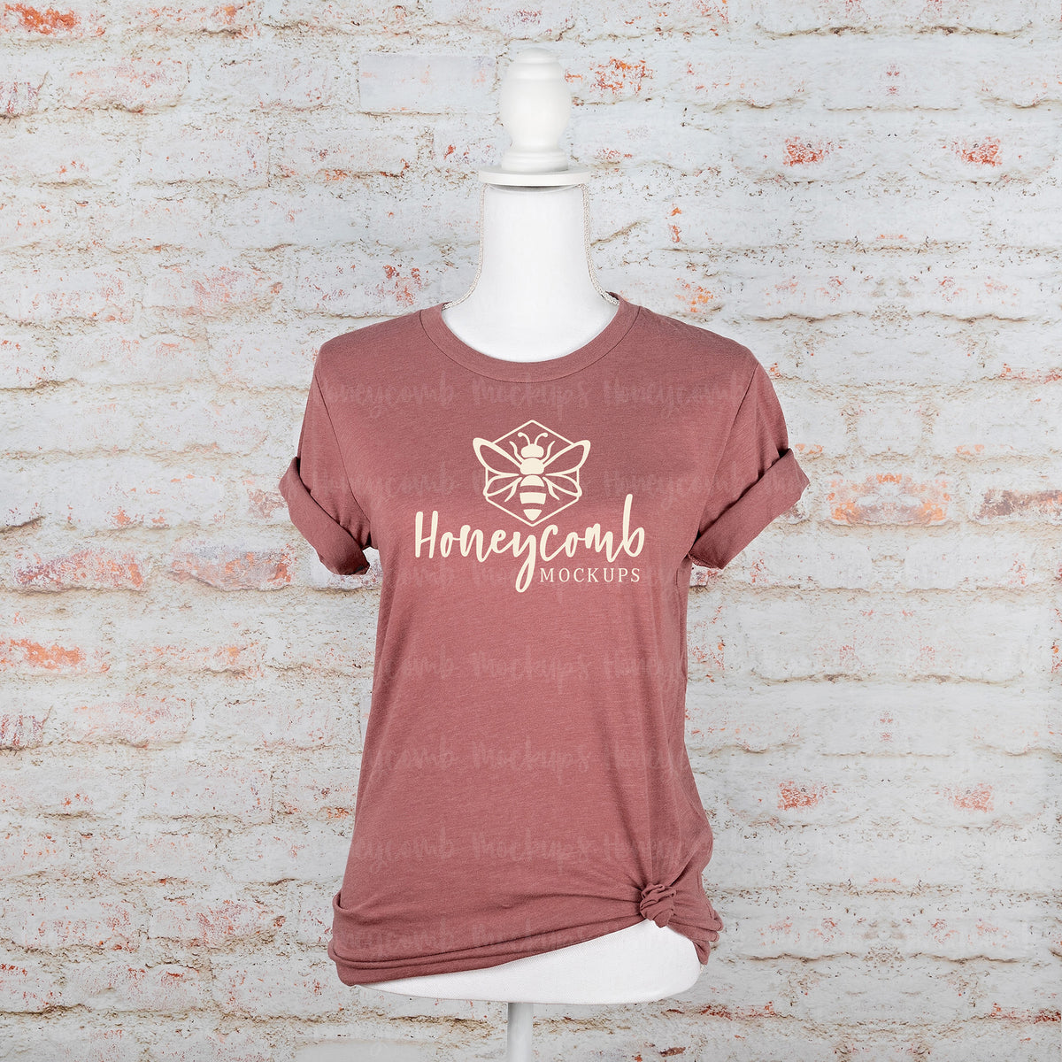 Bella Canvas 3001 T-Shirt | Heather Mauve | Mannequin | SKU1363