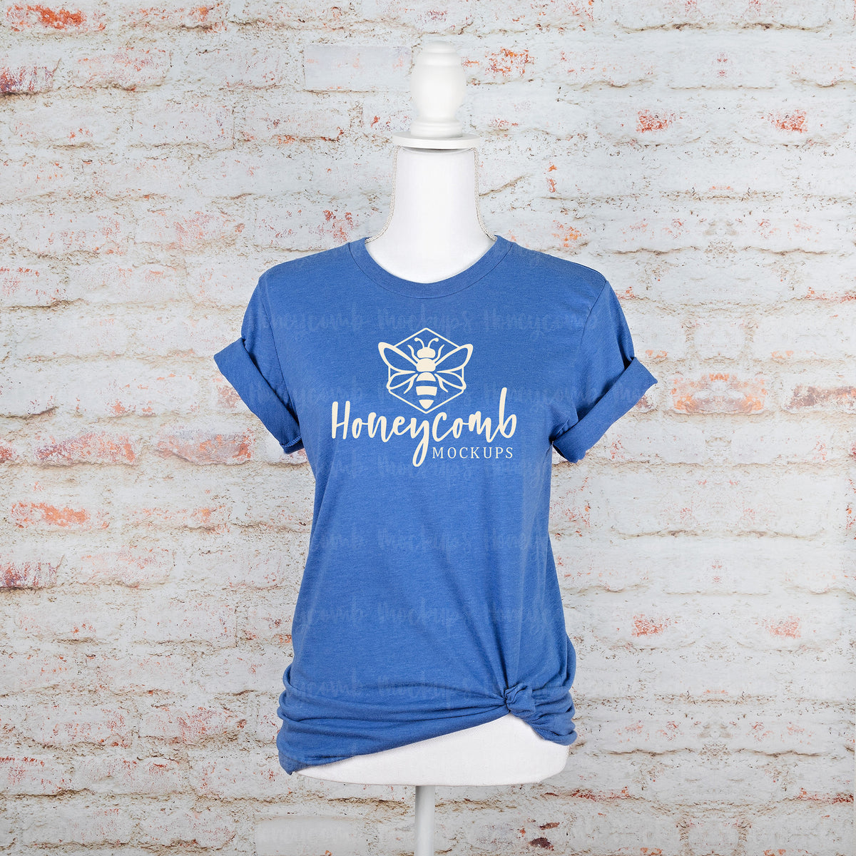 Bella Canvas 3001 T-Shirt | Heather True Royal | Mannequin | SKU1375