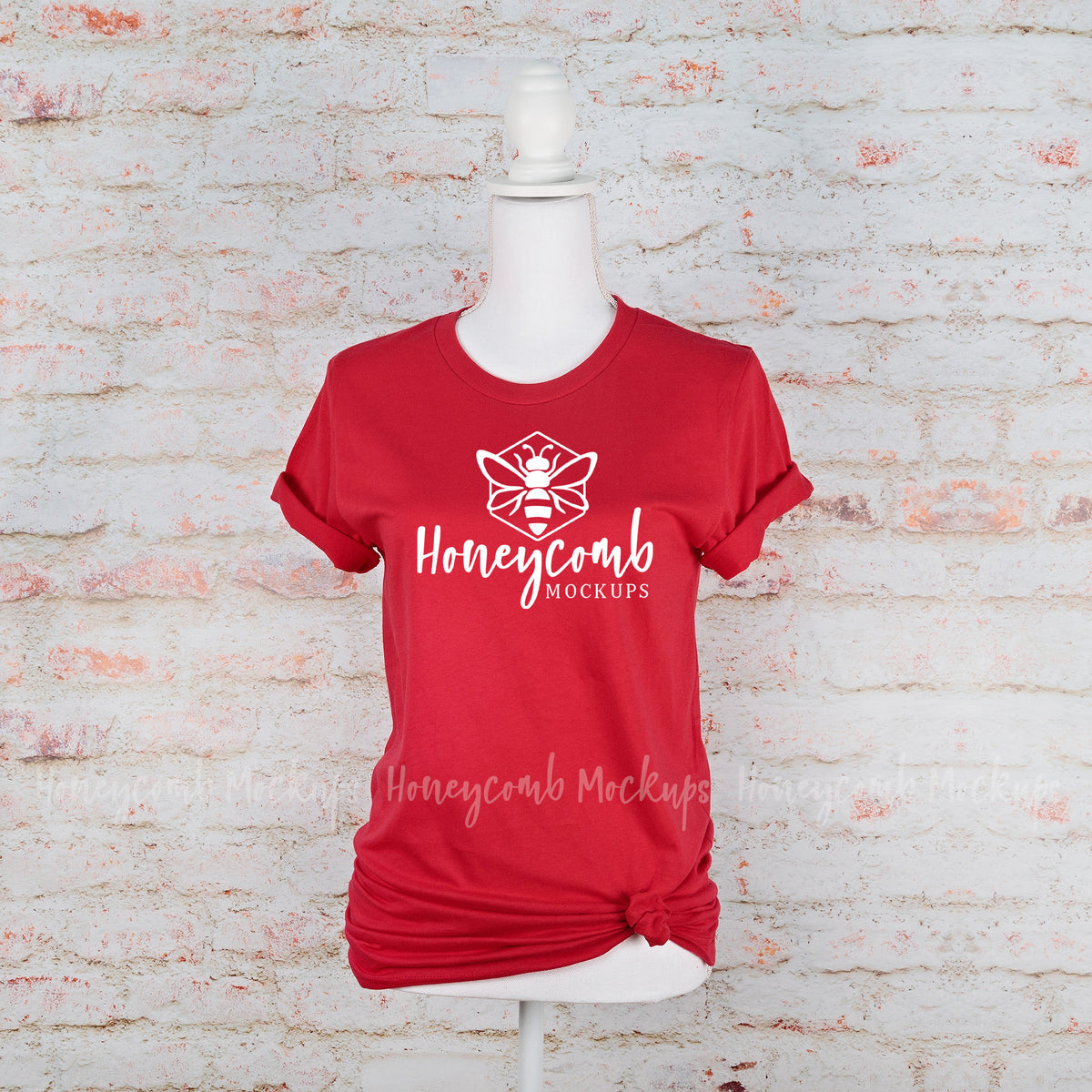 Bella Canvas 3001 T-Shirt | Red | Mannequin | SKU1388