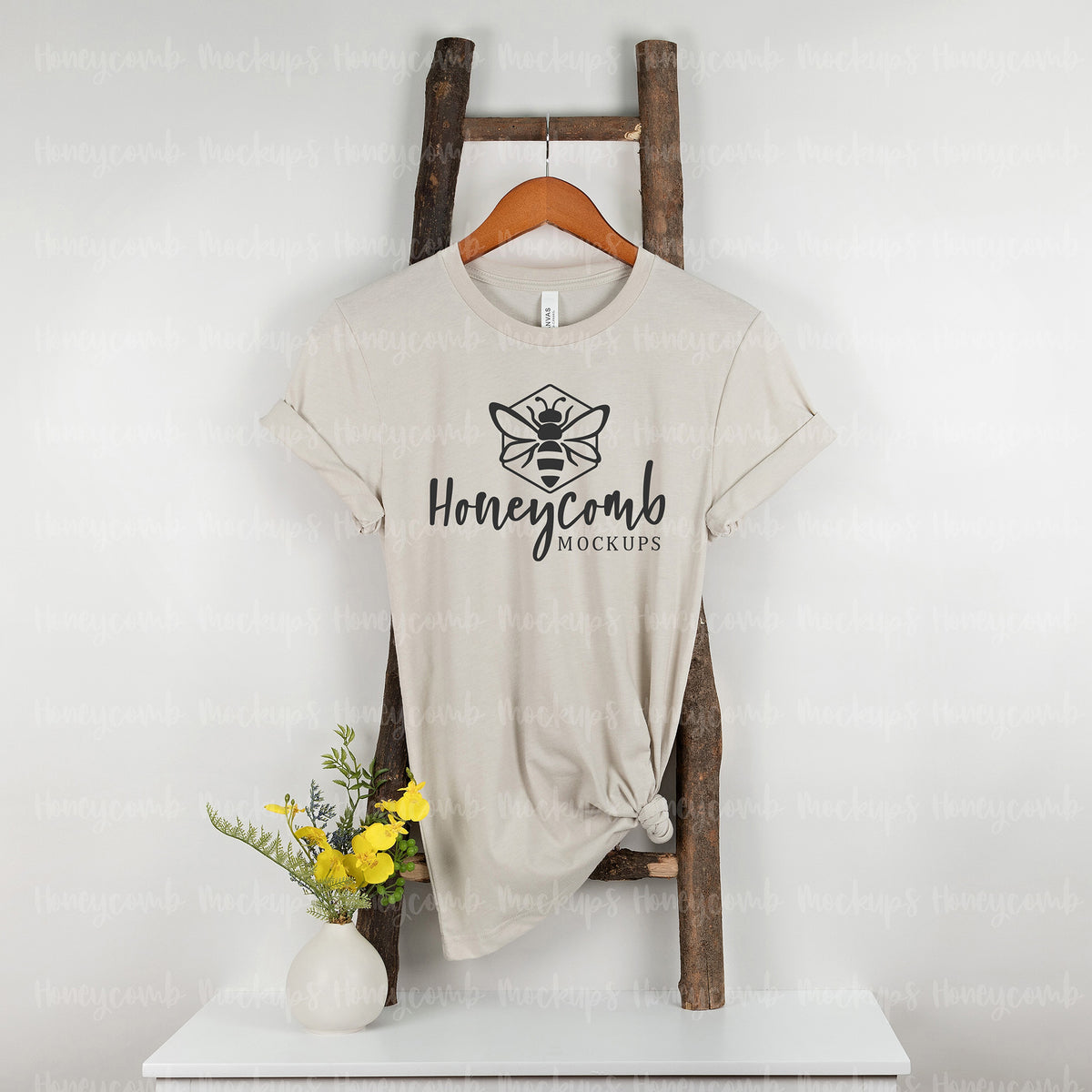 Bella Canvas 3001 T-Shirt | Heather Dust | Hanging | SKU1291