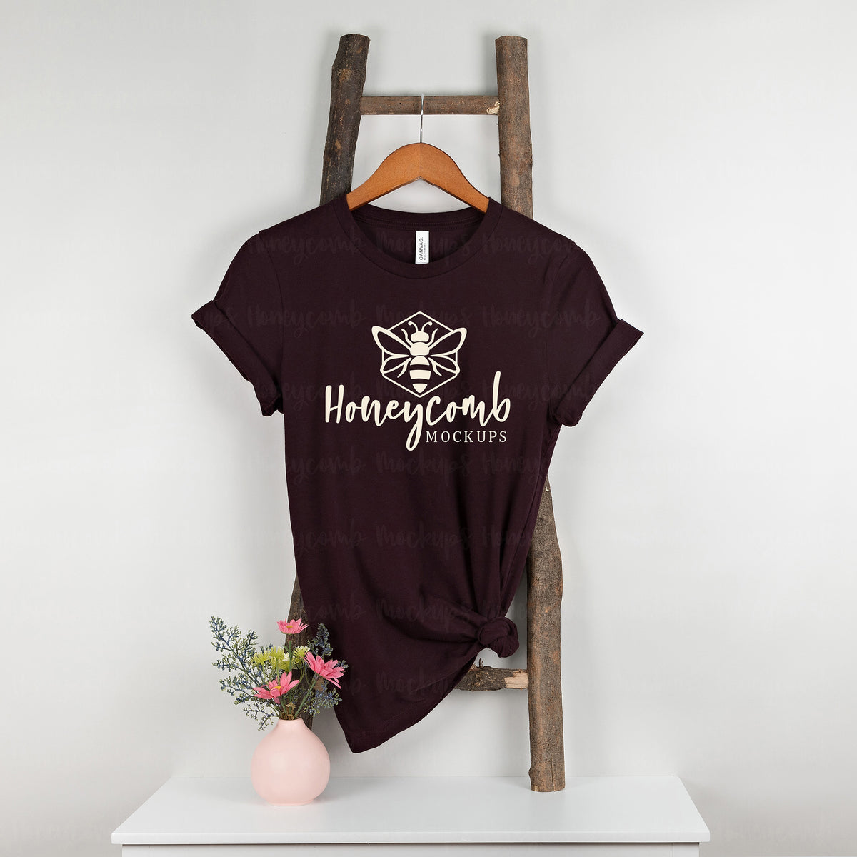 Bella Canvas 3001 T-Shirt | Oxford Black | Hanging | SKU1332