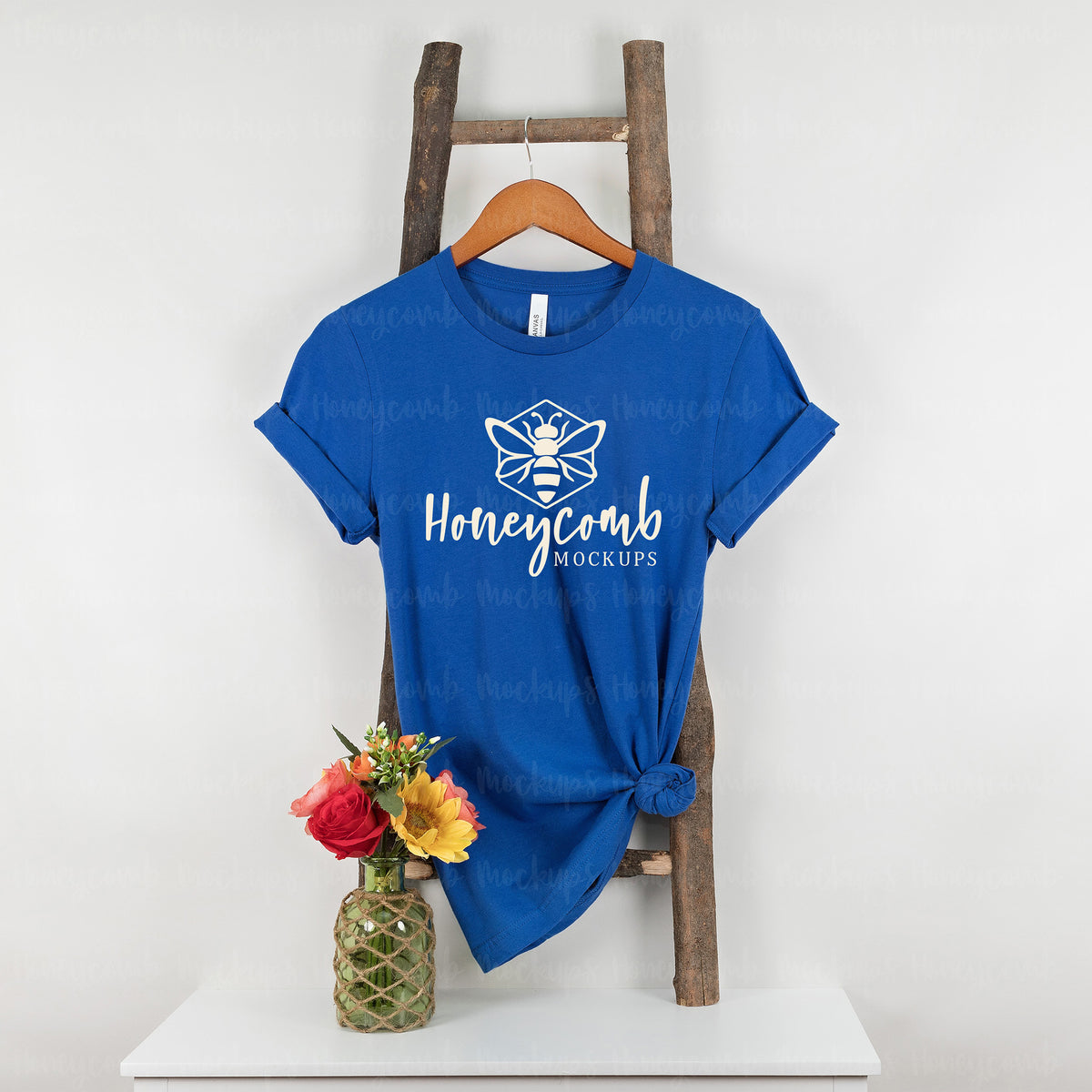 Bella Canvas 3001 T-Shirt | True Royal | Hanging | SKU1314